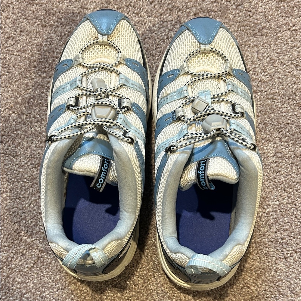 Blue and White Womens Dr Comfort Sneakers